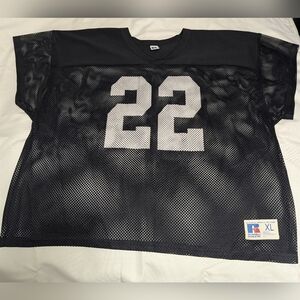 Russell Athletic Black Mesh Jersey with White 22